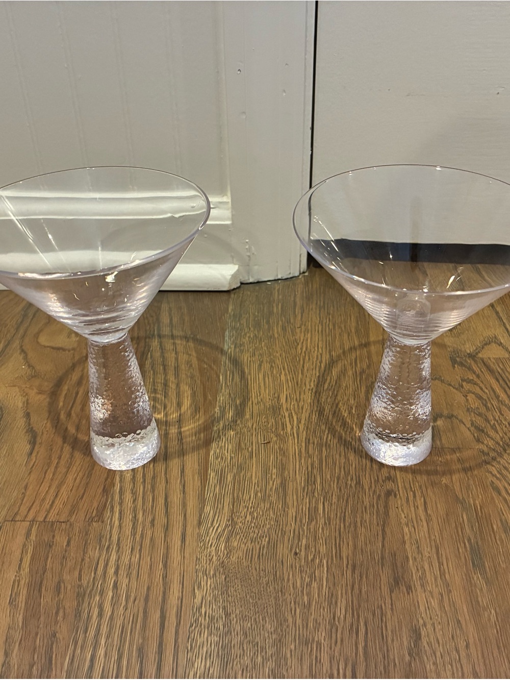 Zodax Clear Textured Glass Martini Glasses - Set of 2